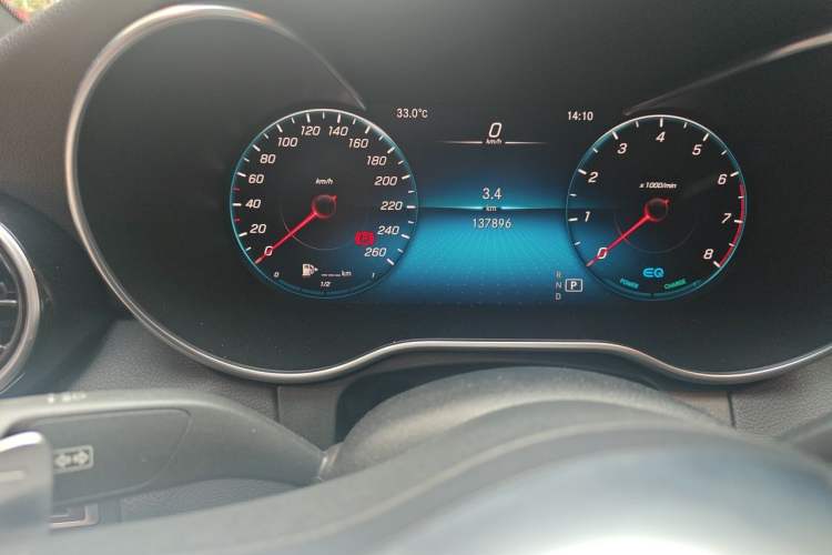 Used Mercedes-Benz C-Class 2021 C 260 Star Edition Odometer Close Up