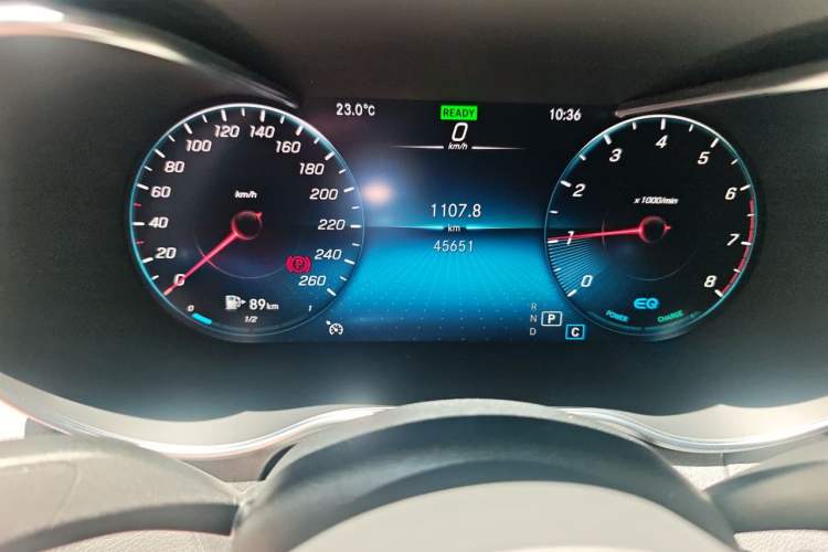 Used Mercedes-Benz C-Class 2021 C 260 Star Edition Odometer Close Up