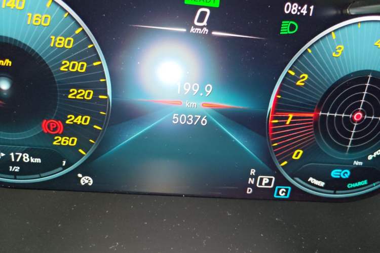 Used Mercedes-Benz C-Class 2021 C 260 Star Edition Odometer Close Up