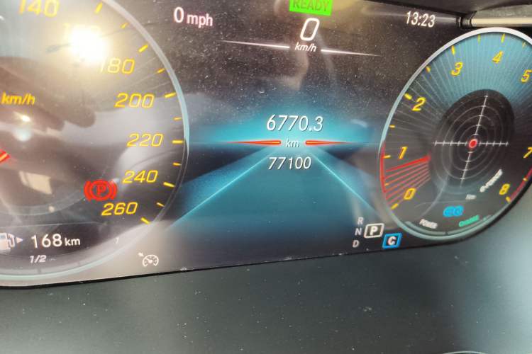 Used Mercedes-Benz C-Class 2021 C 260 L Sport Edition Star Collection Odometer Close Up