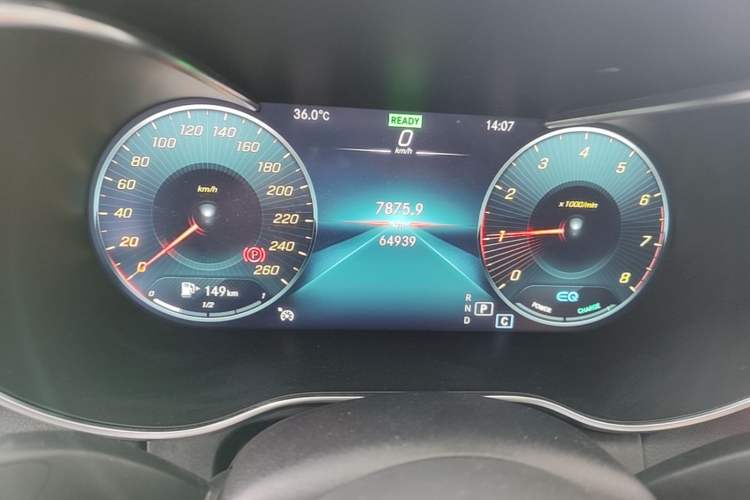 Used Mercedes-Benz C-Class 2021 C 260 L Sport Edition Odometer Close Up