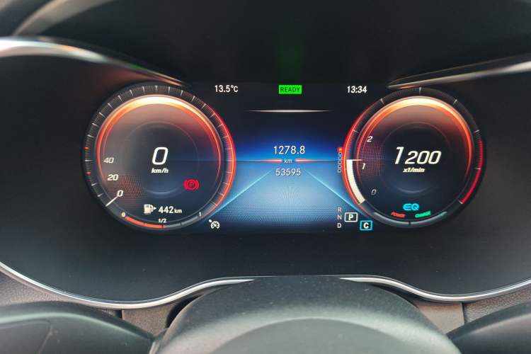 Used Mercedes-Benz C-Class 2021 C 260 Star Edition Odometer Close Up