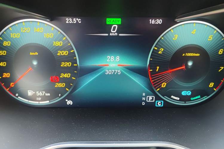 Used Mercedes-Benz C-Class 2021 C 260 Coupe Odometer Close Up