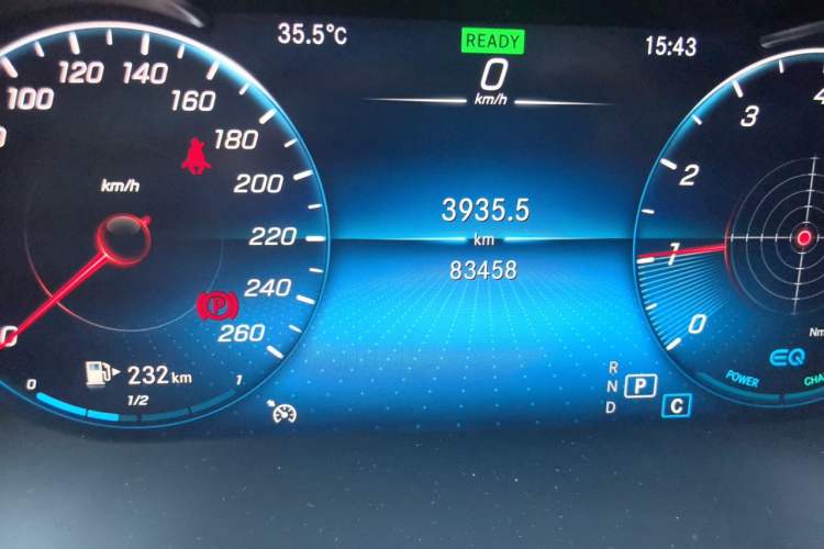 Used Mercedes-Benz C-Class 2021 C 260 L Sport Edition Star Collection Odometer Close Up