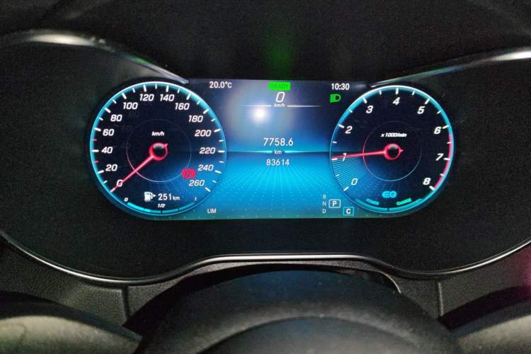 Used Mercedes-Benz C-Class 2021 C 260 L Sport Edition Star Collection Odometer Close Up