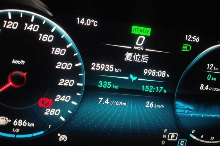 Used Mercedes-Benz C-Class 2021 C 260 Coupe Odometer Close Up