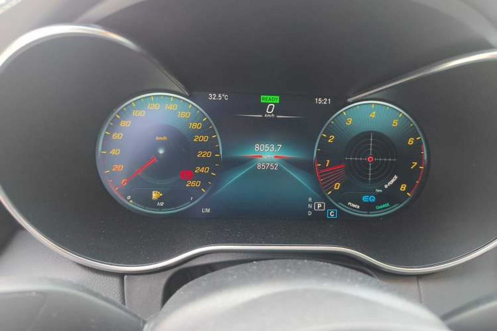 Used Mercedes-Benz C-Class 2021 C 260 L Sport Edition Star Collection Odometer Close Up