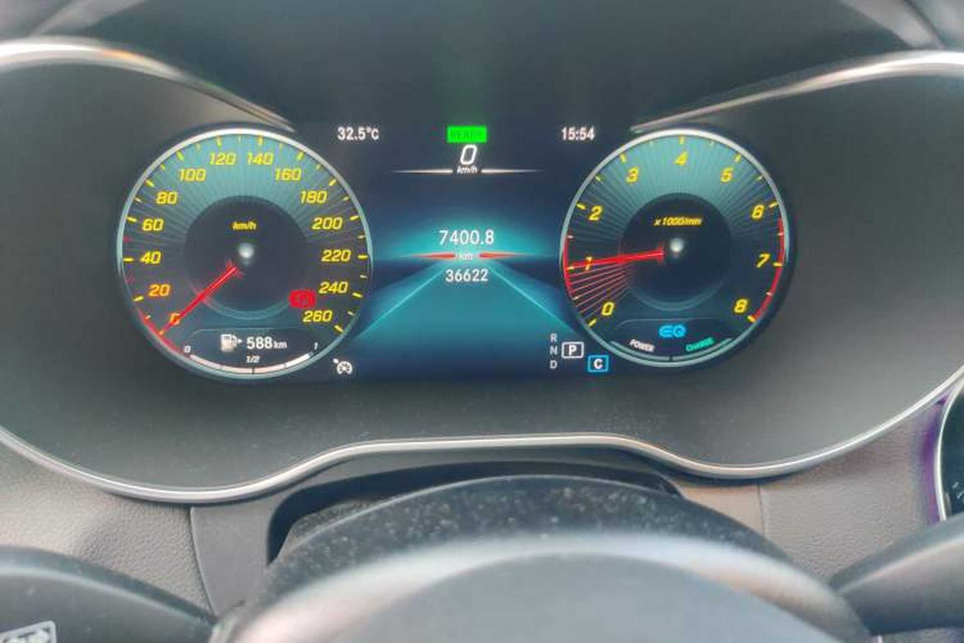 Used Mercedes-Benz C-Class 2021 C 260 Coupe Odometer Close Up