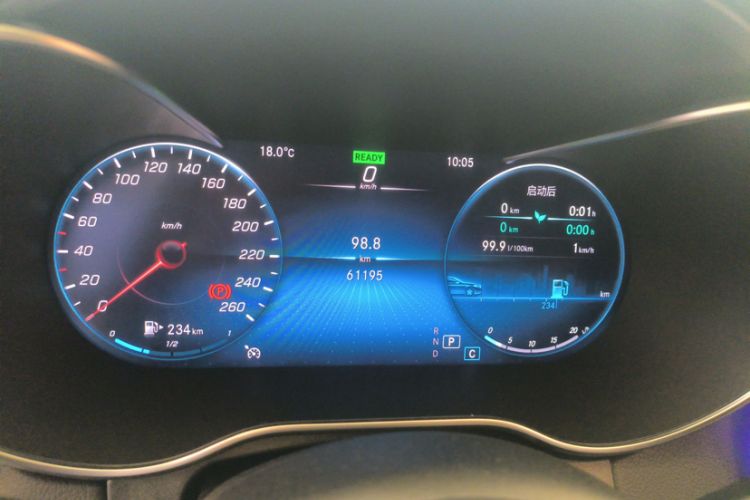 Used Mercedes-Benz C-Class 2021 C 260 L Sport Edition Star Collection Odometer Close Up