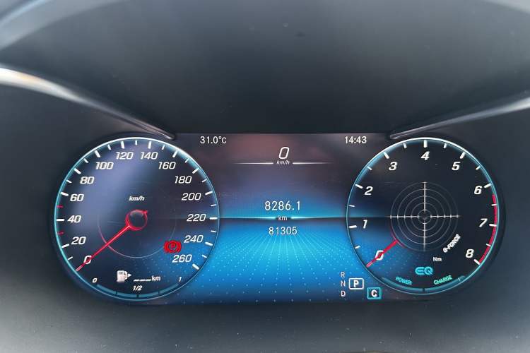 Used Mercedes-Benz C-Class 2021 C 260 L Sport Edition Odometer Close Up