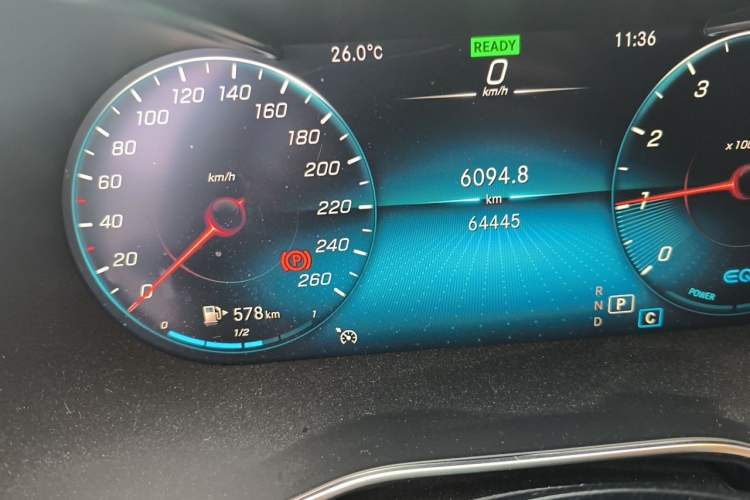 Used Mercedes-Benz C-Class 2021 C 260 Coupe Odometer Close Up