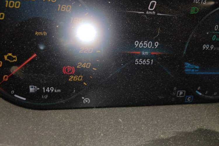 Used Mercedes-Benz C-Class 2021 C 260 Coupe Odometer Close Up