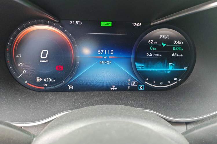 Used Mercedes-Benz C-Class 2021 C 260 Star Edition Odometer Close Up