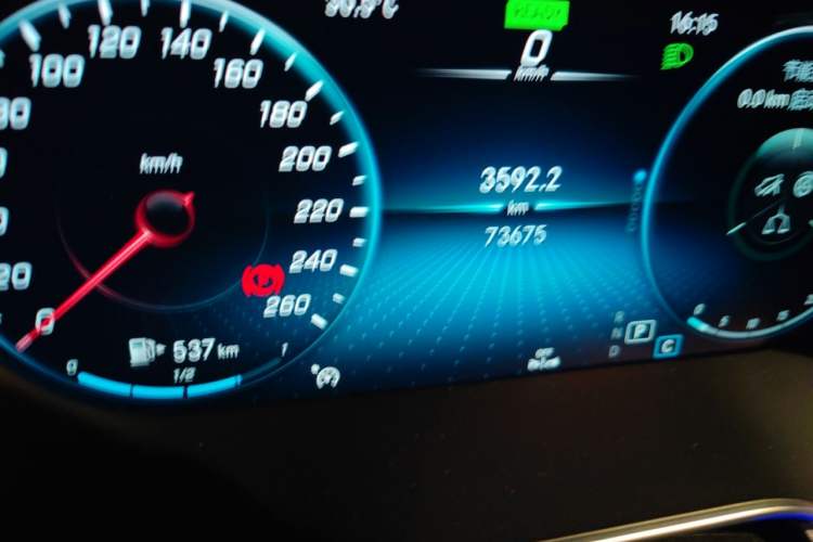 Used Mercedes-Benz C-Class 2021 C 260 L Sport Edition Star Collection Odometer Close Up