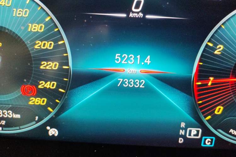 Used Mercedes-Benz C-Class 2021 C 260 Star Edition Odometer Close Up