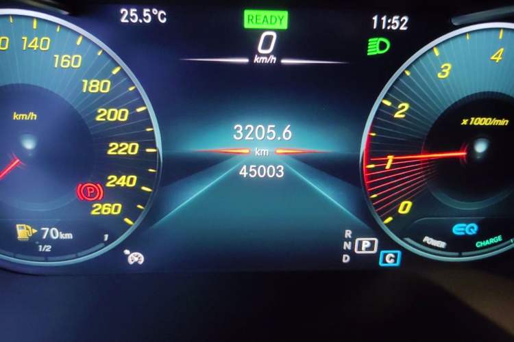 Used Mercedes-Benz C-Class 2021 C 260 Star Edition Odometer Close Up