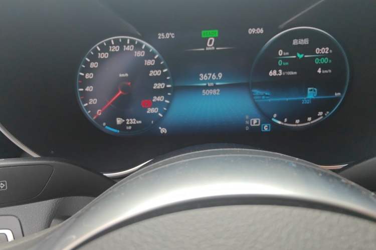 Used Mercedes-Benz C-Class 2021 C 260 L Sport Edition Odometer Close Up