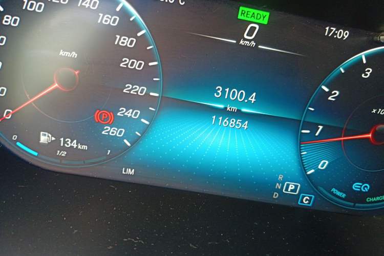 Used Mercedes-Benz C-Class 2021 C 260 Star Edition Odometer Close Up