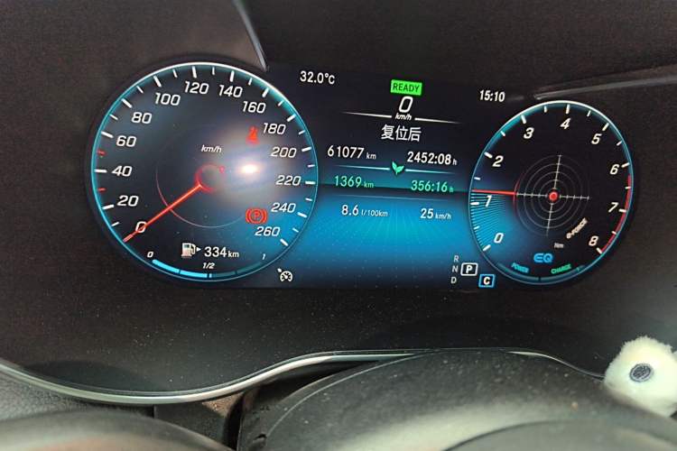 Used Mercedes-Benz C-Class 2021 C 260 Star Edition Odometer Close Up