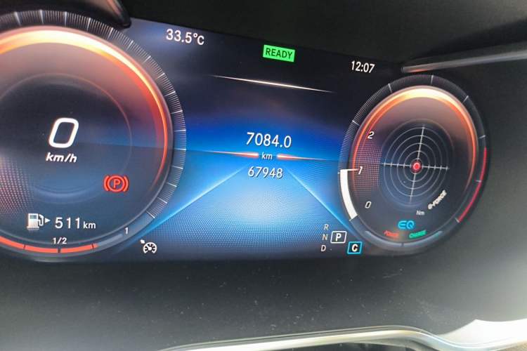Used Mercedes-Benz C-Class 2021 C 260 Coupe Odometer Close Up