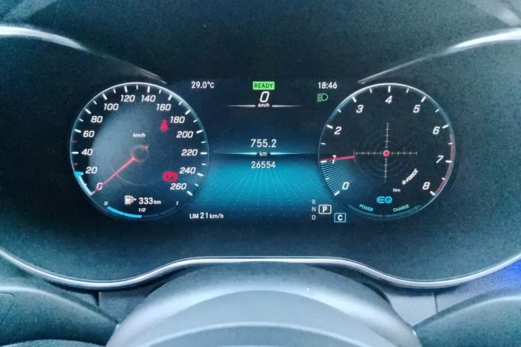 Used Mercedes-Benz C-Class 2021 C 260 L Sport Edition Star Collection Odometer Close Up