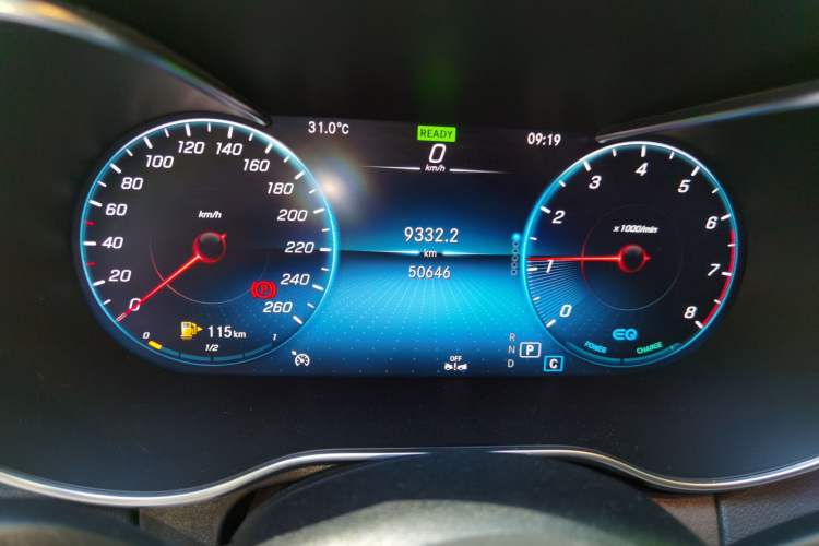 Used Mercedes-Benz C-Class 2021 C 260 L Sport Edition Odometer Close Up