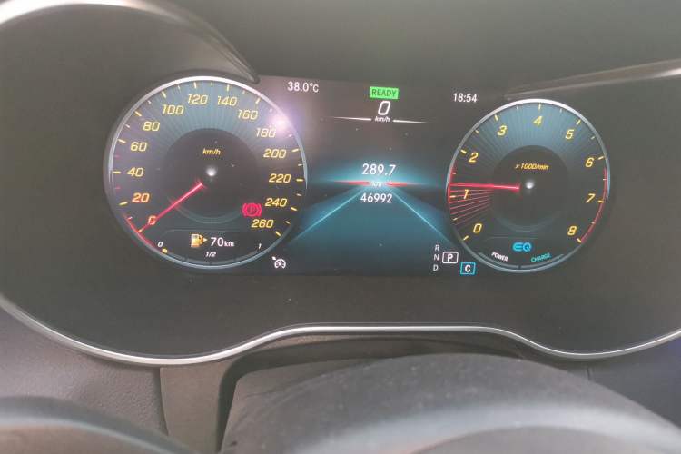 Used Mercedes-Benz C-Class 2021 C 260 Star Edition Odometer Close Up