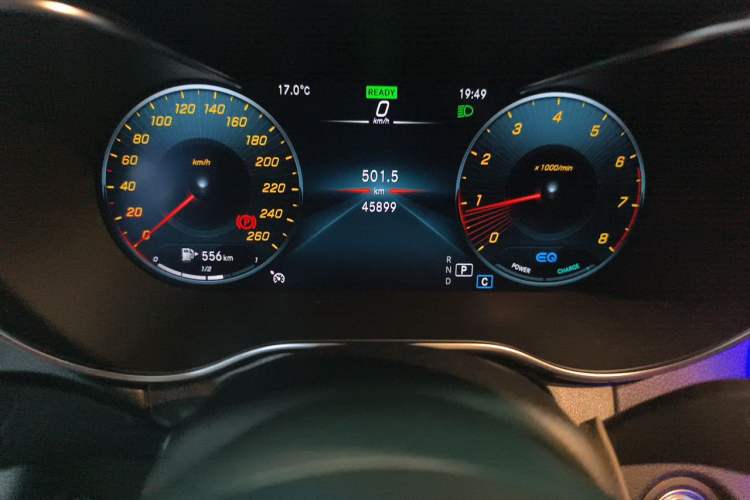 Used Mercedes-Benz C-Class 2021 C 260 L Sport Edition Odometer Close Up