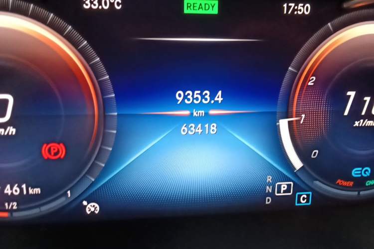 Used Mercedes-Benz C-Class 2021 C 260 L Sport Edition Star Collection Odometer Close Up