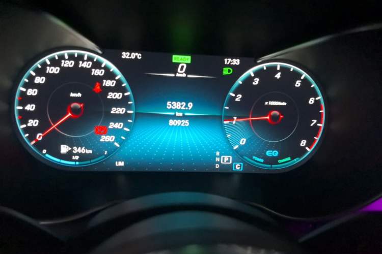 Used Mercedes-Benz C-Class 2021 C 260 L Sport Edition Star Collection Odometer Close Up