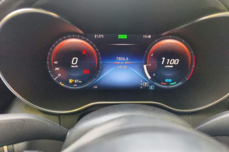 Used Mercedes-Benz C-Class 2021 C 260 L Sport Edition Star Collection Odometer Close Up