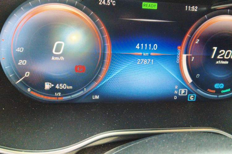 Used Mercedes-Benz C-Class 2021 C 260 L Sport Edition Odometer Close Up
