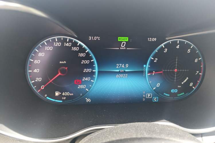 Used Mercedes-Benz C-Class 2021 C 260 Star Edition Odometer Close Up