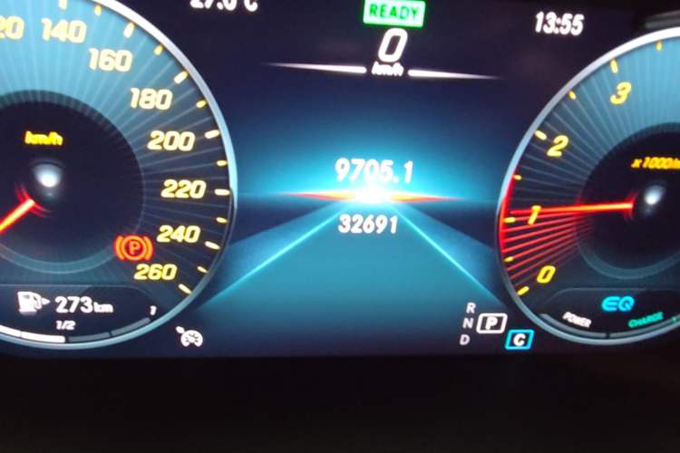 Used Mercedes-Benz C-Class 2021 C 260 L Sport Edition Odometer Close Up