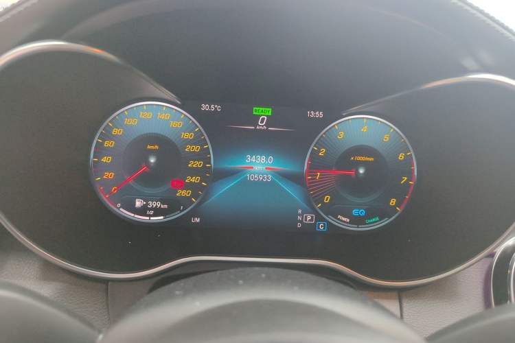 Used Mercedes-Benz C-Class 2021 C 260 L Sport Edition Odometer Close Up