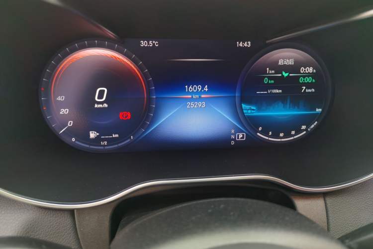 Used Mercedes-Benz C-Class 2021 C 260 Star Edition Odometer Close Up