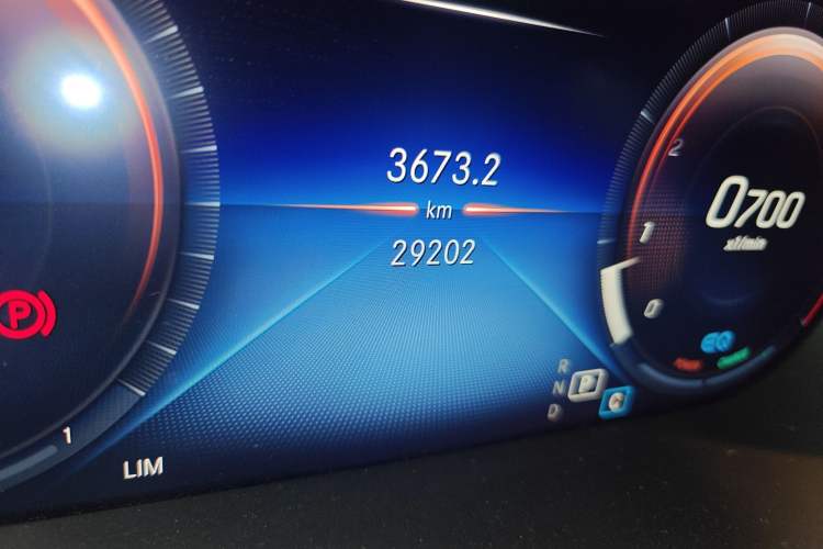 Used Mercedes-Benz C-Class 2021 C 260 Coupe Odometer Close Up