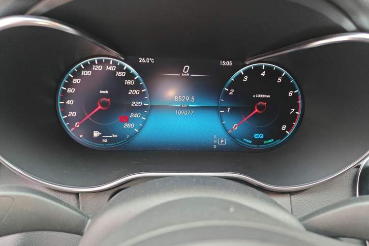 Used Mercedes-Benz C-Class 2021 C 260 L Sport Edition Star Collection Odometer Close Up