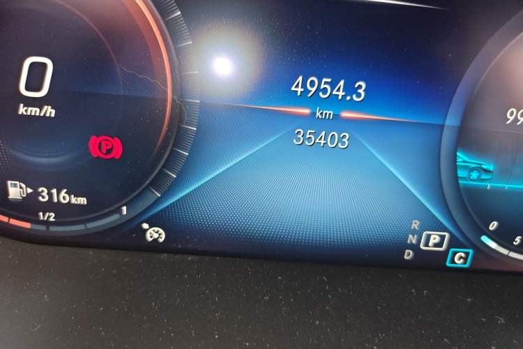 Used Mercedes-Benz C-Class 2021 C 260 Star Edition Odometer Close Up