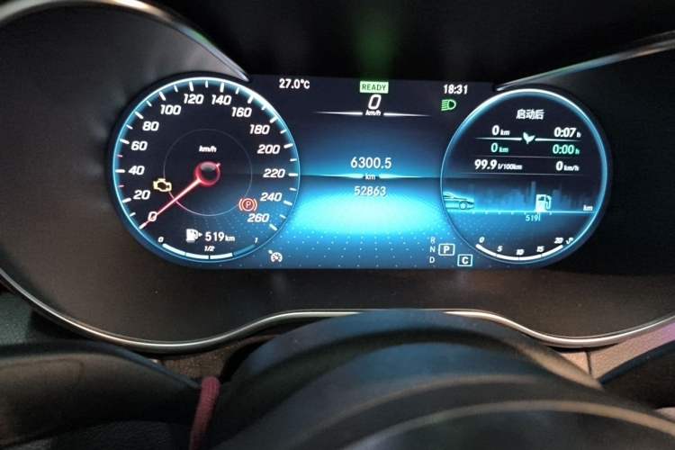 Used Mercedes-Benz C-Class 2021 C 260 L Sport Edition Odometer Close Up