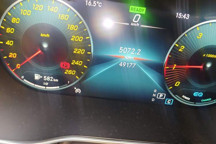 Used Mercedes-Benz C-Class 2021 C 260 L Sport Edition Star Collection Odometer Close Up