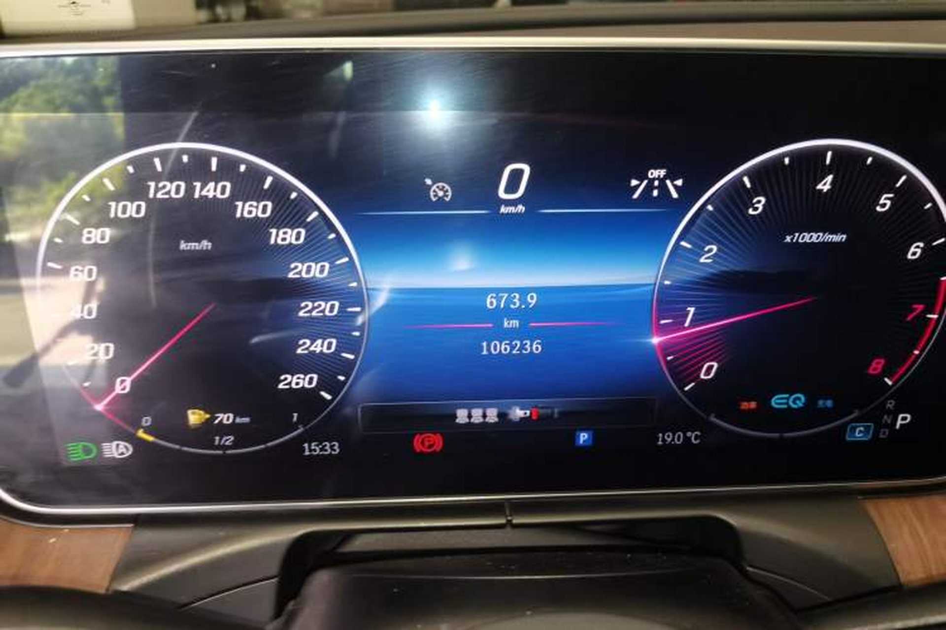 Used Mercedes-Benz C-Class 2022 Facelift C 260 L Odometer Close Up