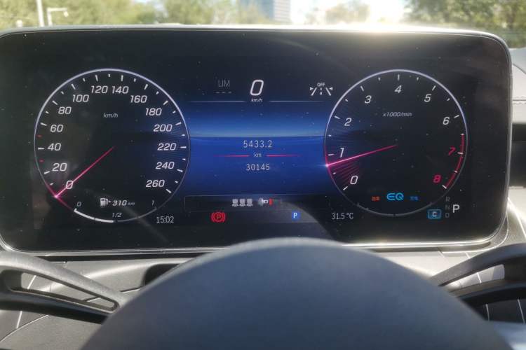 Used Mercedes-Benz C-Class 2022 C 260 L Obsidian Night Sport Edition Odometer Close Up