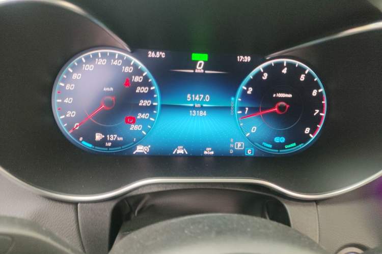 Used Mercedes-Benz C-Class 2022 Refreshed C 260 Coupe Odometer Close Up