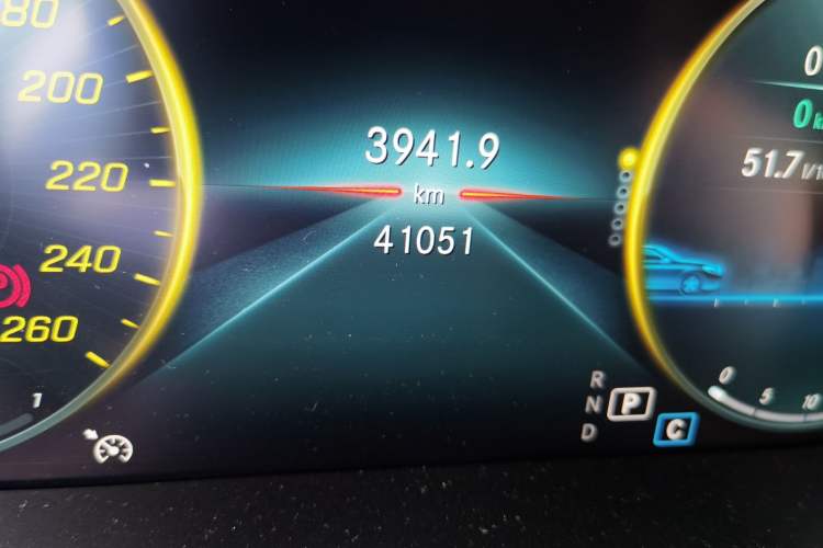 Used Mercedes-Benz C-Class 2022 Refreshed C 260 Coupe Odometer Close Up