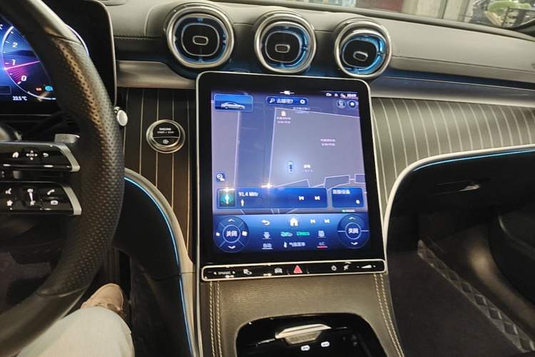 Used Mercedes-Benz C-Class 2022 C 260 L Obsidian Night Sport Edition Audio And AC Panel