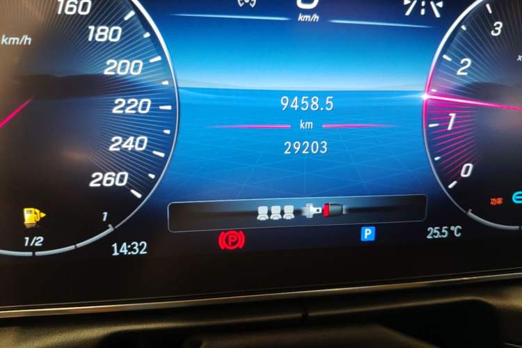 Used Mercedes-Benz C-Class 2022 C 200 L Sport Edition Odometer Close Up