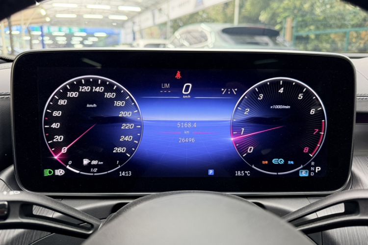 Used Mercedes-Benz C-Class 2022 C 260 L Obsidian Night Sport Edition Odometer Close Up