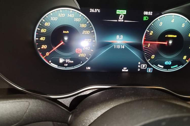 Used Mercedes-Benz C-Class 2022 C 260 Coupe Odometer Close Up