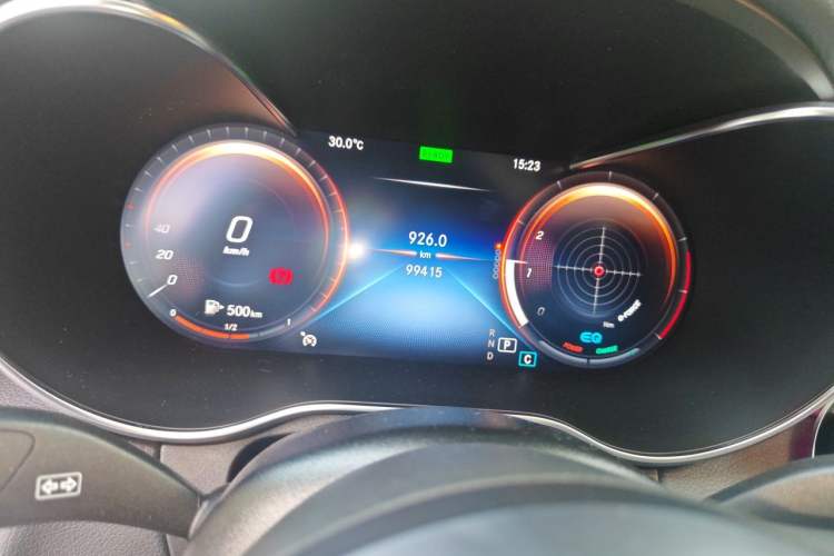 Used Mercedes-Benz C-Class 2022 C 260 Coupe Odometer Close Up